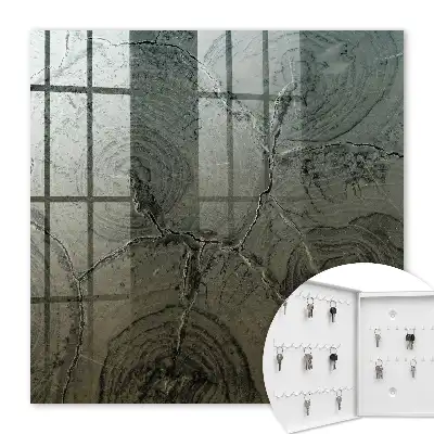 Wall mounted key box Wooden structure in shades of gray