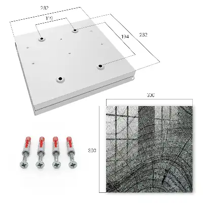 Key box for home Tree rings in shades of gray