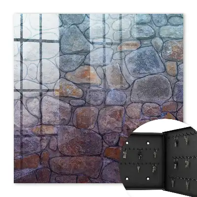 Wall mounted key cabinet Stone texture of natural