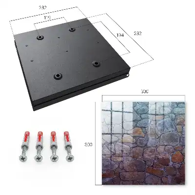 Wall mounted key cabinet Stone texture of natural