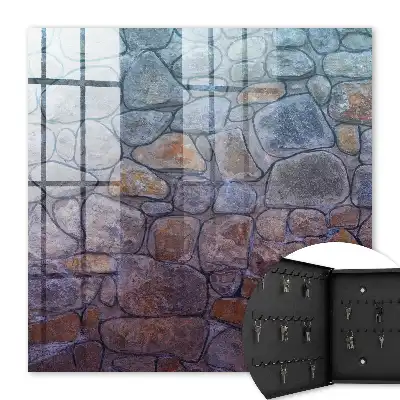 Wall mounted key cabinet Stone texture of natural