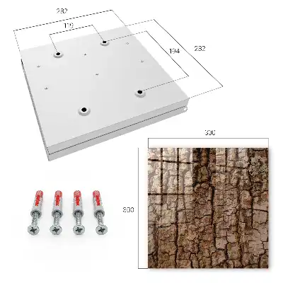 Wall mounted key box Tree bark with a natural pattern