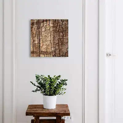 Wall mounted key box Tree bark with a natural pattern