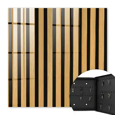 Wall mounted key cabinet Wooden structure elegance simplicity