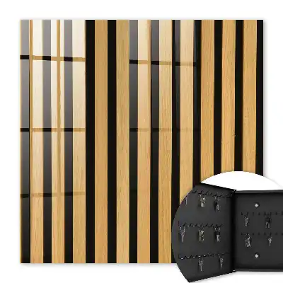 Wall mounted key cabinet Wooden structure elegance simplicity