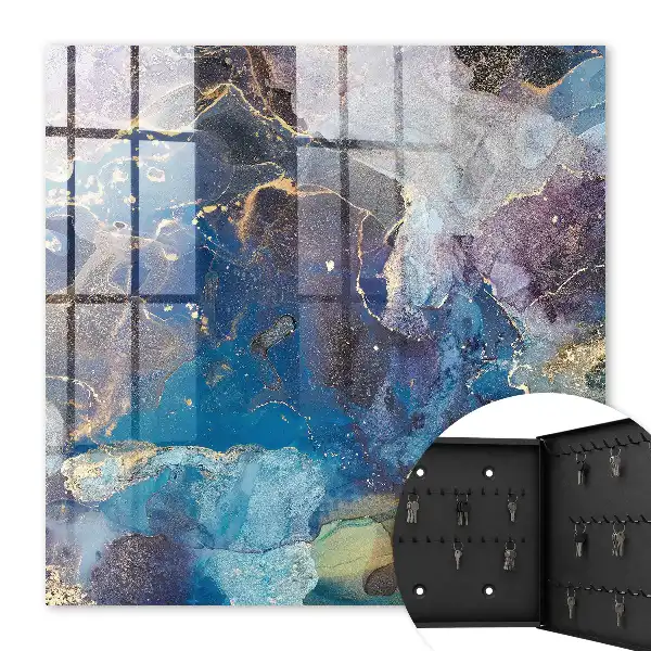Key box for home Marine abstract fluid patterns