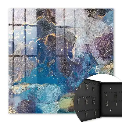 Key box for home Marine abstract fluid patterns