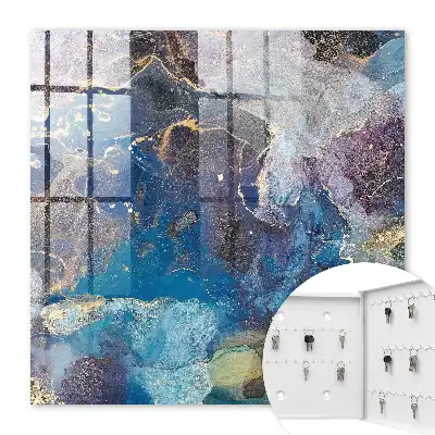 Key box for home Marine abstract fluid patterns