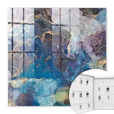 Key box for home Marine abstract fluid patterns