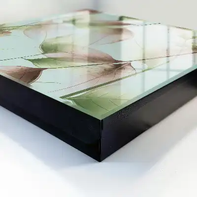 Wall mounted key cabinet Leaves of nature green brown