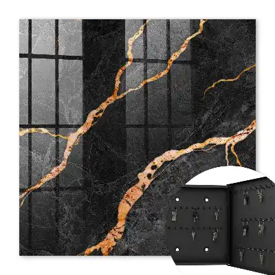 black and orange stone design