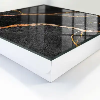 black and orange stone design