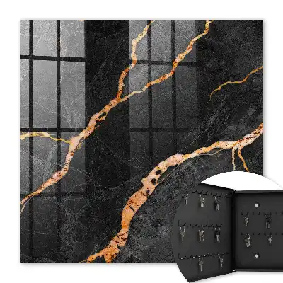 black and orange stone design