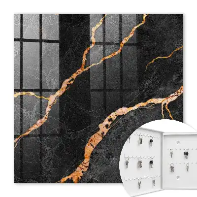 black and orange stone design