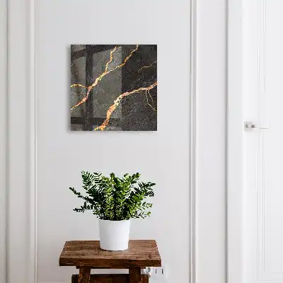 Wall mounted key box A black and orange stone full of elegance