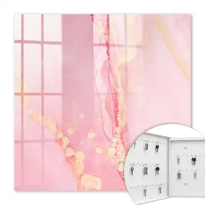 Key cabinet A pink dream with cream accents