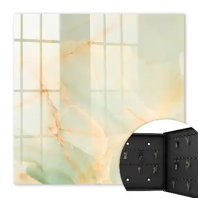 Wall mounted key box Pastel pattern with delicate lines