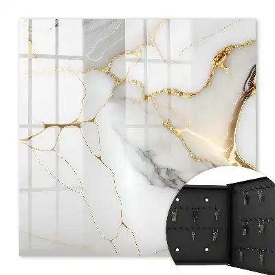 Key box for home White background with - marble elegance