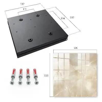 Decorative key box Beige marble patterns