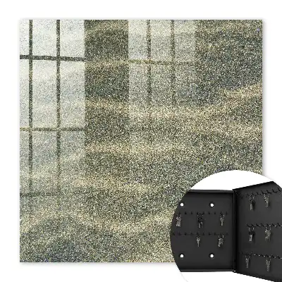 Wall mounted key cabinet Waves of warm sand in tones