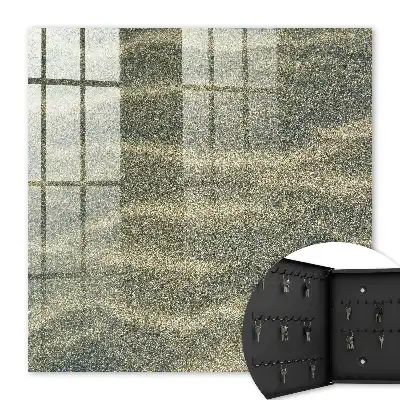 Wall mounted key cabinet Waves of warm sand in tones