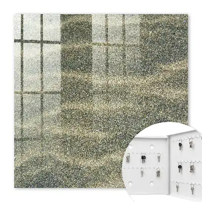 Wall mounted key cabinet Waves of warm sand in tones