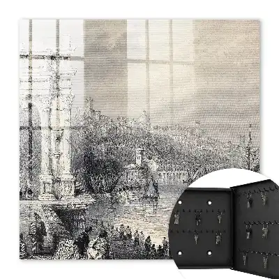 Wall mounted key cabinet Trajan's Arch and the Citadel