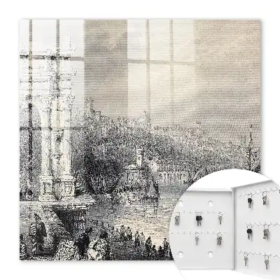 Wall mounted key cabinet Trajan's Arch and the Citadel