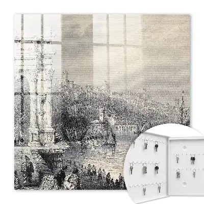 Wall mounted key cabinet Trajan's Arch and the Citadel