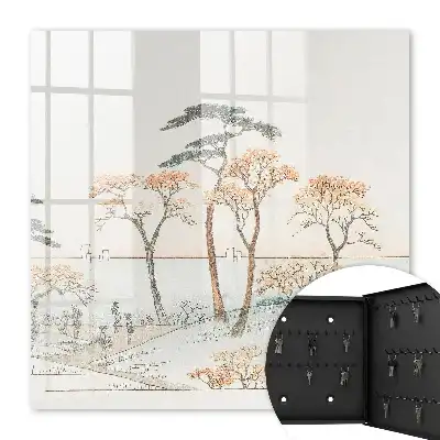 Key cabinet A Japanese landscape of delicate colors