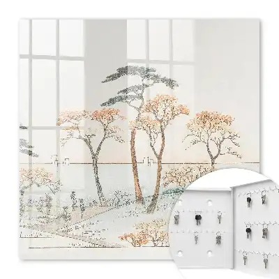 Key cabinet A Japanese landscape of delicate colors