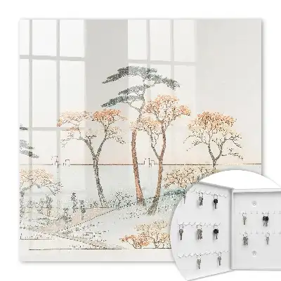 Key cabinet A Japanese landscape of delicate colors