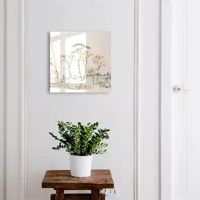 Key cabinet A Japanese landscape of delicate colors