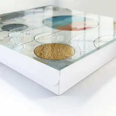 Wall mounted key box A circular composition in pastel colors