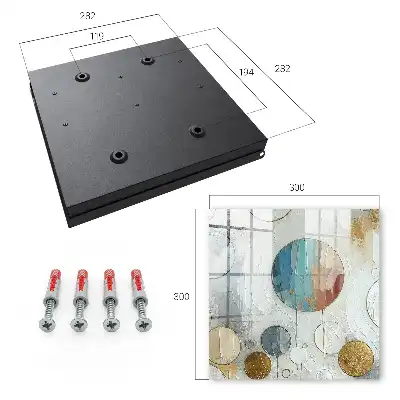 Wall mounted key box A circular composition in pastel colors