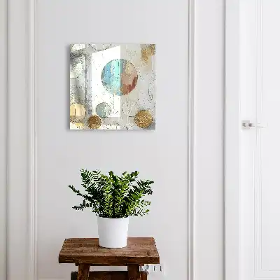 Wall mounted key box A circular composition in pastel colors
