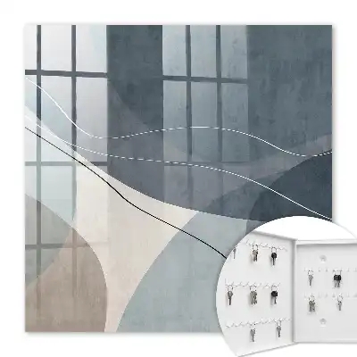 Key box for home Blue Gray Abstraction