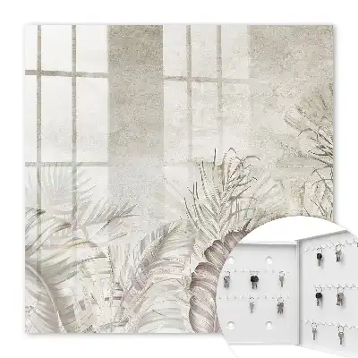 Wall mounted key cabinet The subtle exoticism of pastel shades