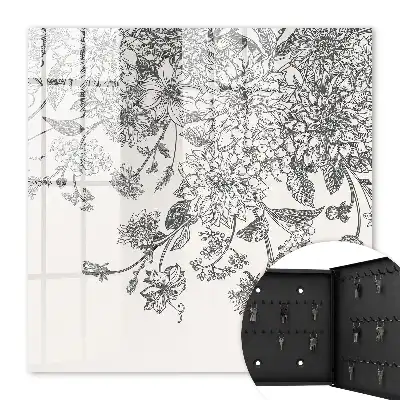 Wall mounted key box Floral elegance of harmony