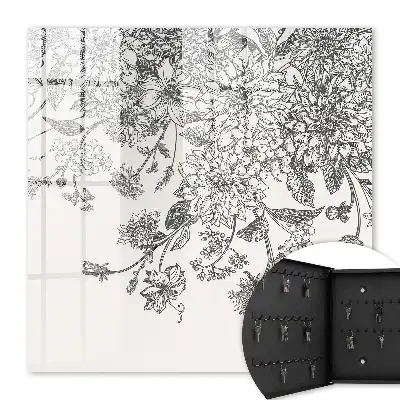 Wall mounted key box Floral elegance of harmony