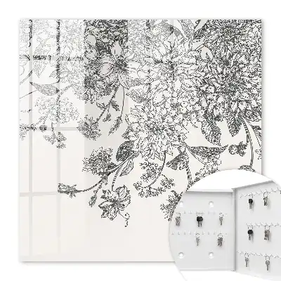 Wall mounted key box Floral elegance of harmony