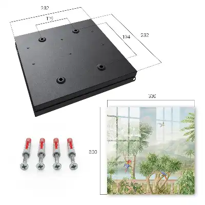 Key box for home A tropical paradise with palm trees and parrots