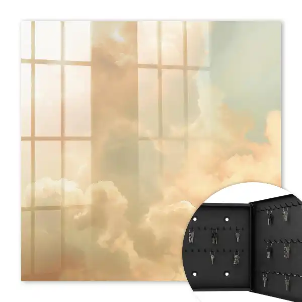 Decorative key box Pastel clouds cloudless peace