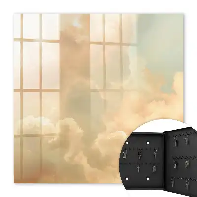 Decorative key box Pastel clouds cloudless peace