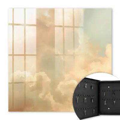 Decorative key box Pastel clouds cloudless peace