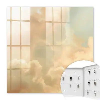Decorative key box Pastel clouds cloudless peace
