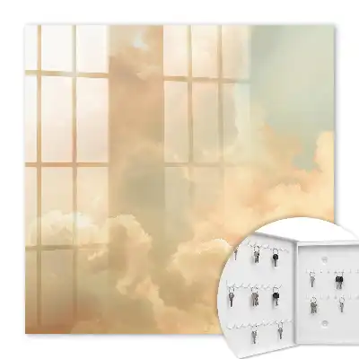 Decorative key box Pastel clouds cloudless peace