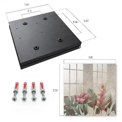 Key cabinet Botanical elegance with a textured background