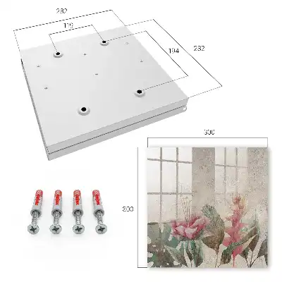 Key cabinet Botanical elegance with a textured background