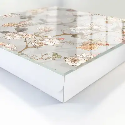 Key box for home Flower branches in the light background